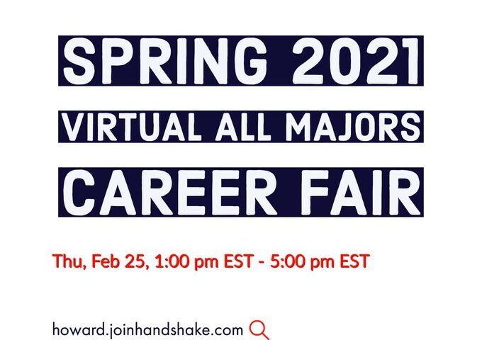 Howard University Spring 2021 Virtual All Majors Career Fair