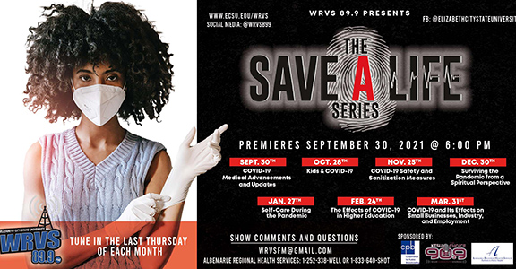 ECSU’s WRVS 89.9 FM Launches COVID Awareness Web Program ‘The Save A Life Series